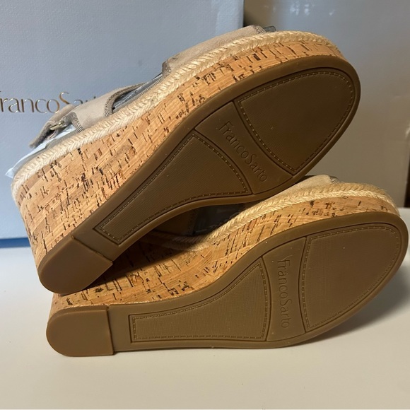 Franco Sarto Tan Suede Wedge Size 9 Nib - Picture 4 of 6